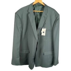 Alain Dupetit Mens 56R Blazer Dark Green TR Fabric Two Button Sport Coat NWT
